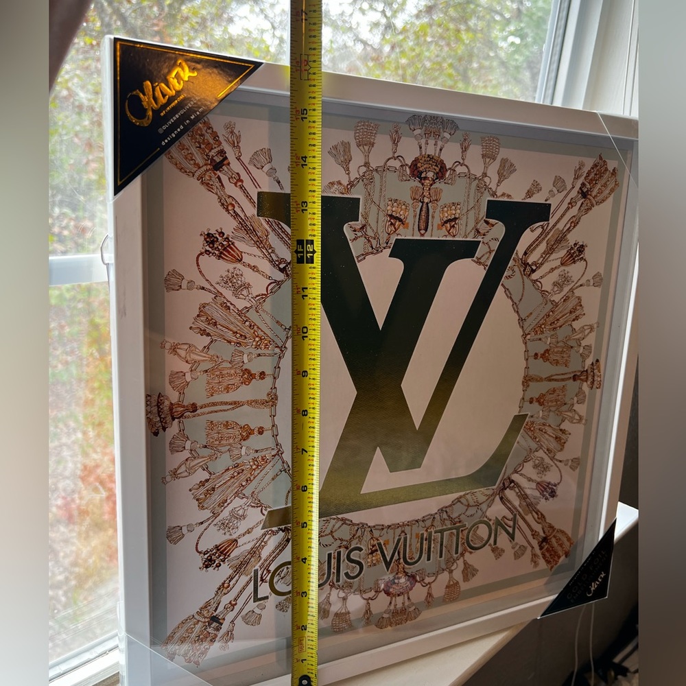 ♥️ LOUIS VUITTON Oliver Gal Canvas Print Framed NEW 16 X16 GOLD FOIL EMBELLISHED - Picture 2 of 7